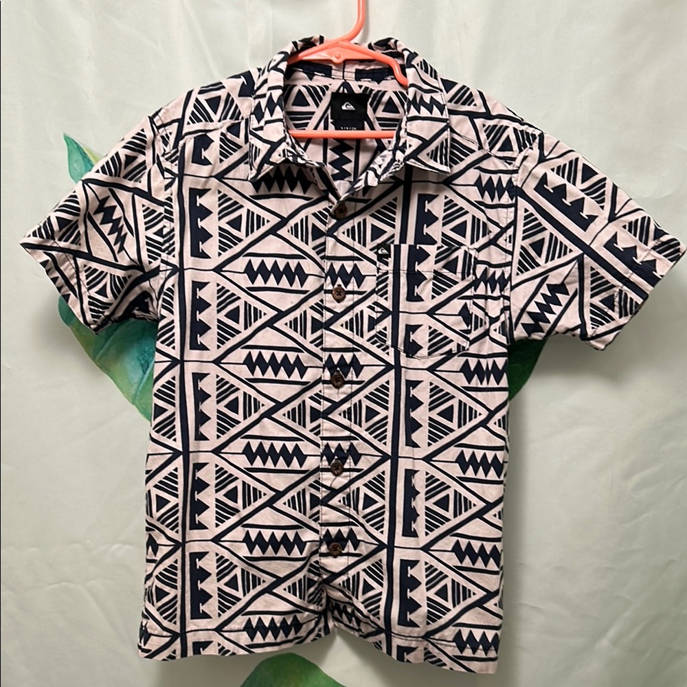 Boys Quiksilver Tribal Pattern Aloha Shirt